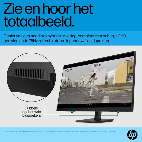 HP P27h G5 68,6 cm (27") 1920 x 1080 Pixels Full HD Zwart (64W41AA#ABB)