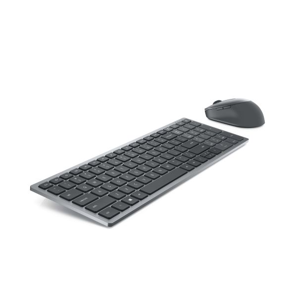 DELL KM7120W toetsenbord Inclusief muis Kantoor RF-draadloos + Bluetooth QWERTY Scandinavisch Grijs, Titanium (580-AIWK)