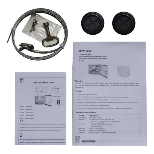 LevelOne OSW-1031 netwerk-switch Unmanaged 2.5G Ethernet (100/1000/2500) Power over Ethernet (PoE) Zwart (OSW-1031)
