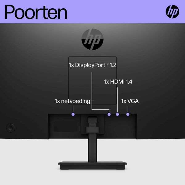 HP V24i G5 60,5 cm (23.8") 1920 x 1080 Pixels Full HD Zwart (65P58AA#ABB)