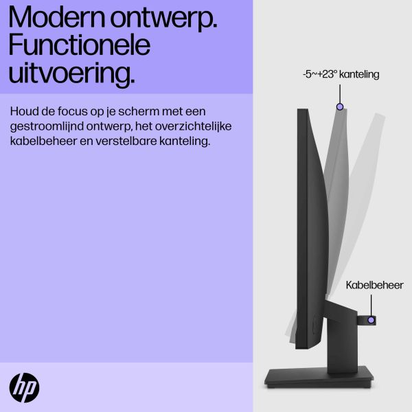 HP V24i G5 60,5 cm (23.8") 1920 x 1080 Pixels Full HD Zwart (65P58AA#ABB)