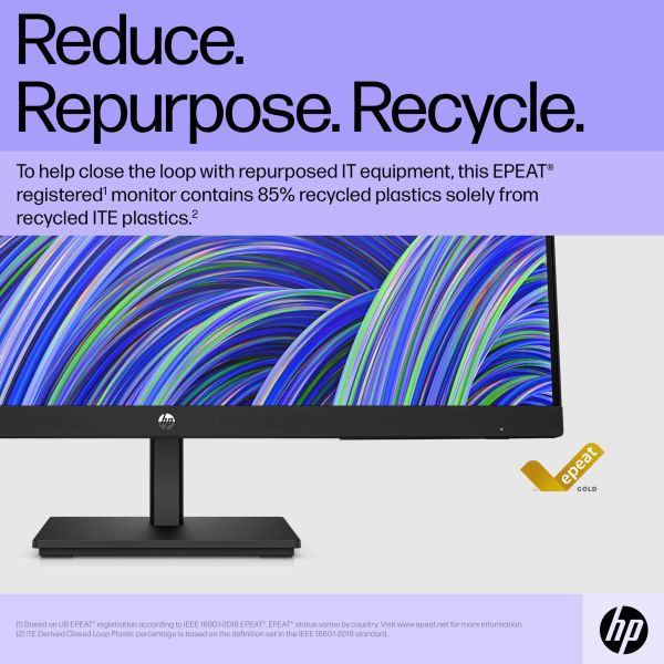 HP V24i G5 60,5 cm (23.8") 1920 x 1080 Pixels Full HD Zwart (65P58AA#ABB)