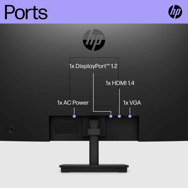HP V24i G5 60,5 cm (23.8") 1920 x 1080 Pixels Full HD Zwart (65P58AA#ABB)