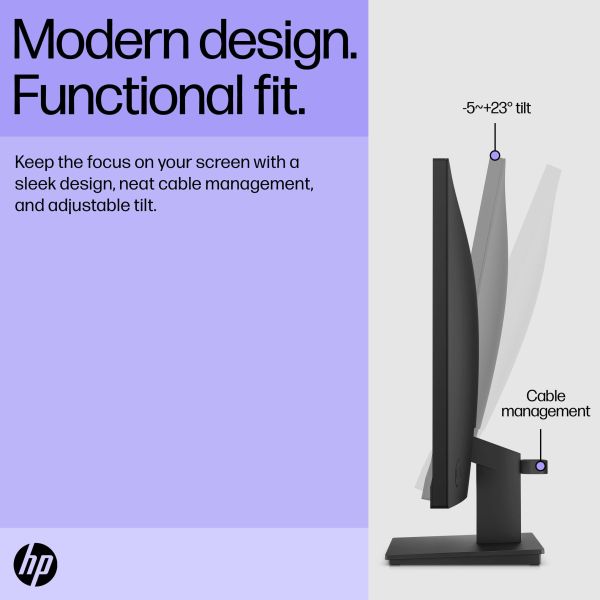 HP V24i G5 60,5 cm (23.8") 1920 x 1080 Pixels Full HD Zwart (65P58AA#ABB)