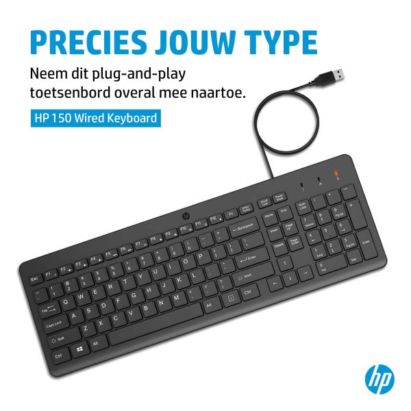 HP 150 Wired Keyboard (664R5AA#ABB)