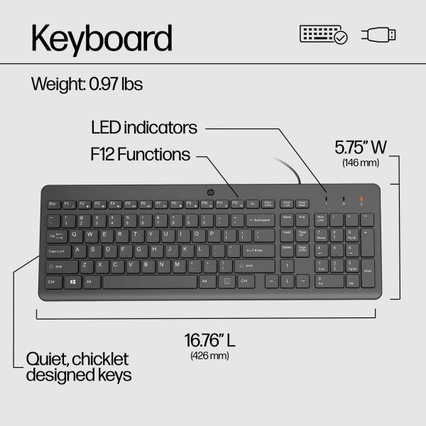 HP 150 Wired Keyboard (664R5AA#ABB)