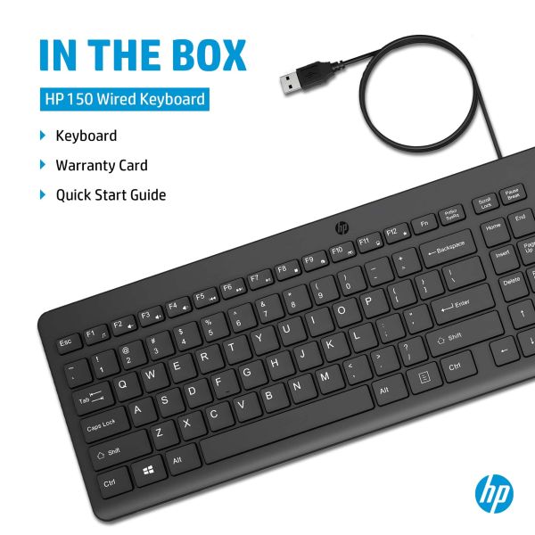 HP 150 Wired Keyboard (664R5AA#ABB)