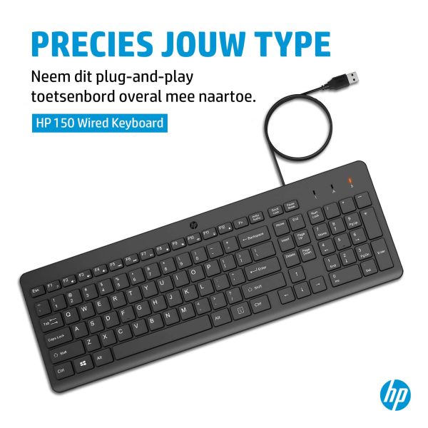 HP 150 Wired Keyboard (664R5AA#ABB) HP 150 Wired Keyboard (664R5AA#ABB)