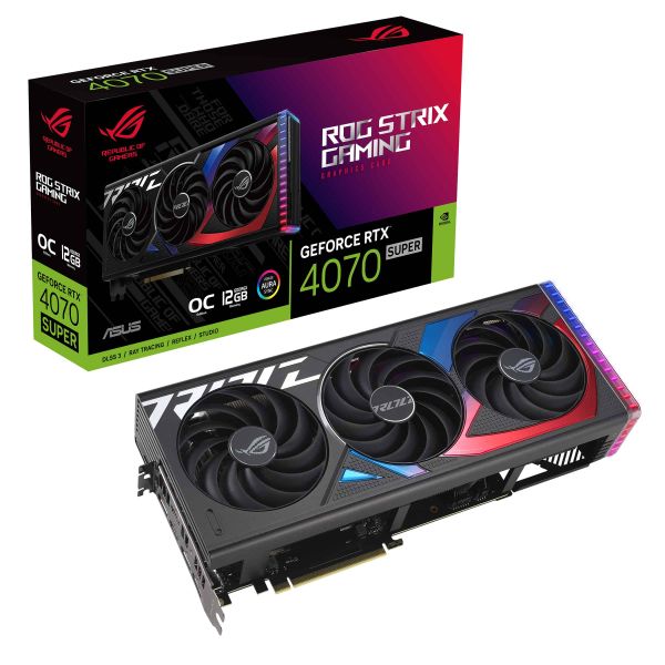 ASUS ROG -STRIX-RTX4070S-O12G-GAMING NVIDIA GeForce RTX 4070 SUPER 12 GB GDDR6X (90YV0KD0-M0NA00)