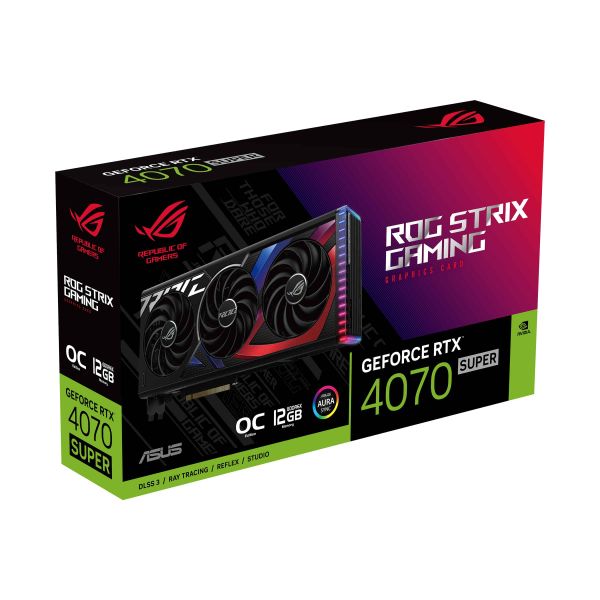 ASUS ROG -STRIX-RTX4070S-O12G-GAMING NVIDIA GeForce RTX 4070 SUPER 12 GB GDDR6X (90YV0KD0-M0NA00)