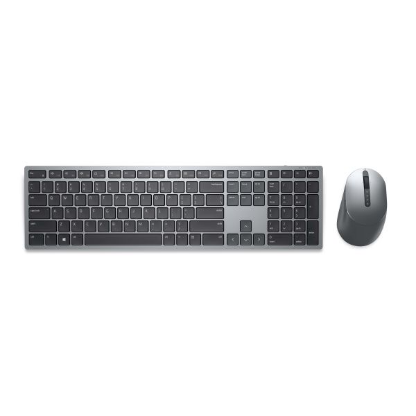 DELL KM7321W toetsenbord Inclusief muis RF-draadloos + Bluetooth QWERTY Scandinavisch Grijs, Titanium (KM7321WGY-NOR)