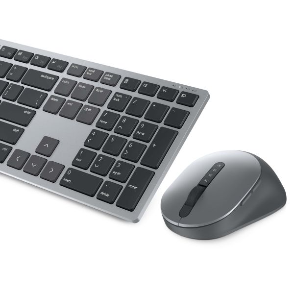 DELL KM7321W toetsenbord Inclusief muis RF-draadloos + Bluetooth QWERTY Scandinavisch Grijs, Titanium (KM7321WGY-NOR)
