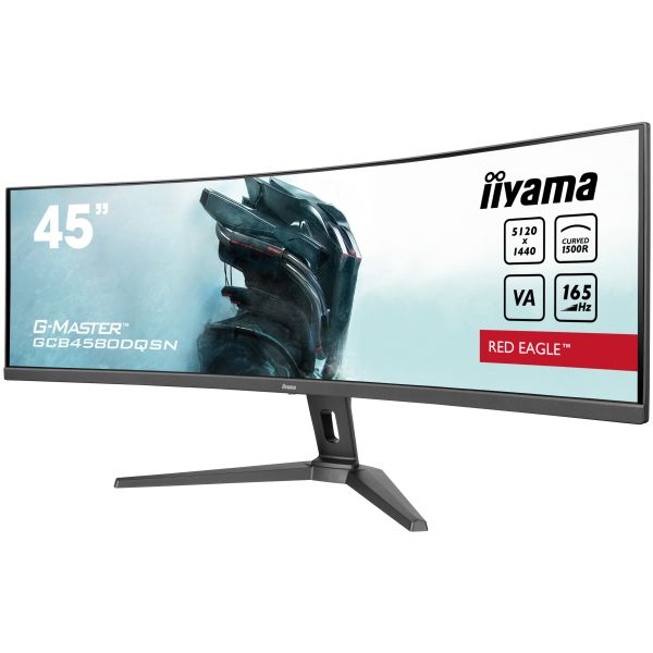 iiyama G-MASTER RED EAGLE CURVED computer monitor 113 cm (44.5") 5120 x 1440 Pixels Dual QHD LED Zwart (GCB4580DQSN-B1)