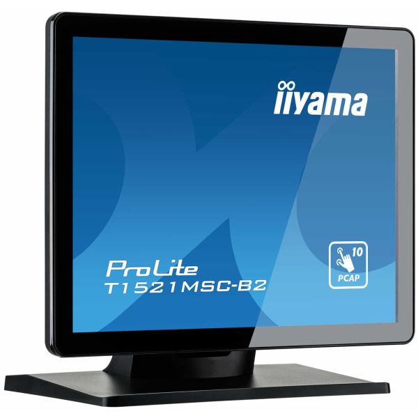 iiyama ProLite T1521MSC-B2 computer monitor 38,1 cm (15") 1024 x 768 Pixels XGA LED Touchscreen Tafelblad Zwart (T1521MSC-B2)