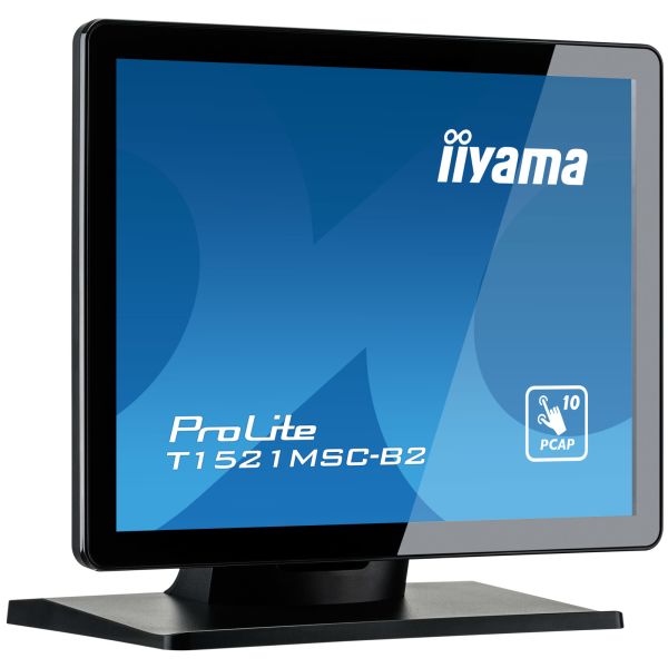 iiyama ProLite T1521MSC-B2 computer monitor 38,1 cm (15") 1024 x 768 Pixels XGA LED Touchscreen Tafelblad Zwart (T1521MSC-B2)