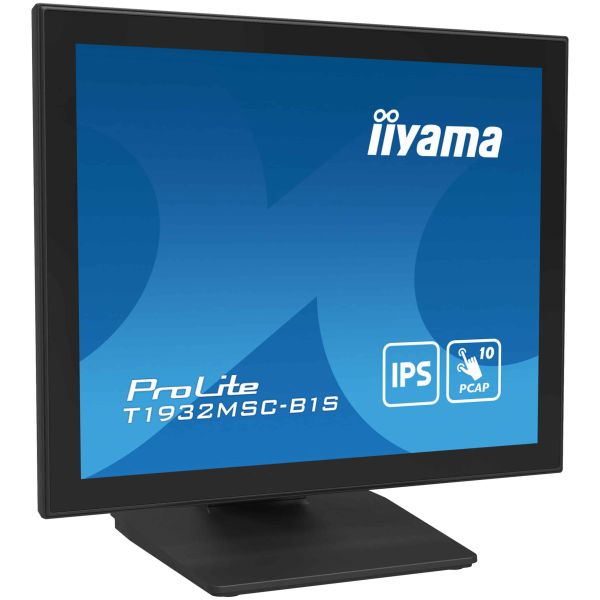 iiyama ProLite T1932MSC-B1S computer monitor 48,3 cm (19") 1280 x 1024 Pixels Full HD LED Touchscreen Tafelblad Zwart (T1932MSC-B1S)