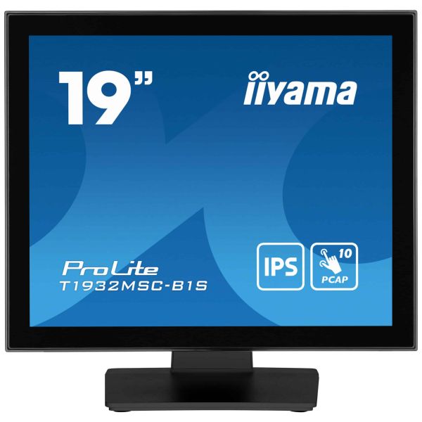 iiyama ProLite T1932MSC-B1S computer monitor 48,3 cm (19") 1280 x 1024 Pixels Full HD LED Touchscreen Tafelblad Zwart (T1932MSC-B1S) iiyama ProLite T1932MSC-B1S computer monitor 48,3 cm (19") 1280 x 1024 Pixels Full HD LED Touchscreen Tafelblad Zwart (T1932MSC-B1S)