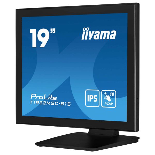 iiyama ProLite T1932MSC-B1S computer monitor 48,3 cm (19") 1280 x 1024 Pixels Full HD LED Touchscreen Tafelblad Zwart (T1932MSC-B1S) iiyama ProLite T1932MSC-B1S computer monitor 48,3 cm (19") 1280 x 1024 Pixels Full HD LED Touchscreen Tafelblad Zwart (T1932MSC-B1S)
