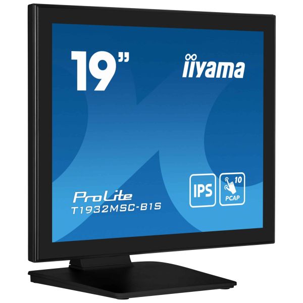 iiyama ProLite T1932MSC-B1S computer monitor 48,3 cm (19") 1280 x 1024 Pixels Full HD LED Touchscreen Tafelblad Zwart (T1932MSC-B1S) iiyama ProLite T1932MSC-B1S computer monitor 48,3 cm (19") 1280 x 1024 Pixels Full HD LED Touchscreen Tafelblad Zwart (T1932MSC-B1S)