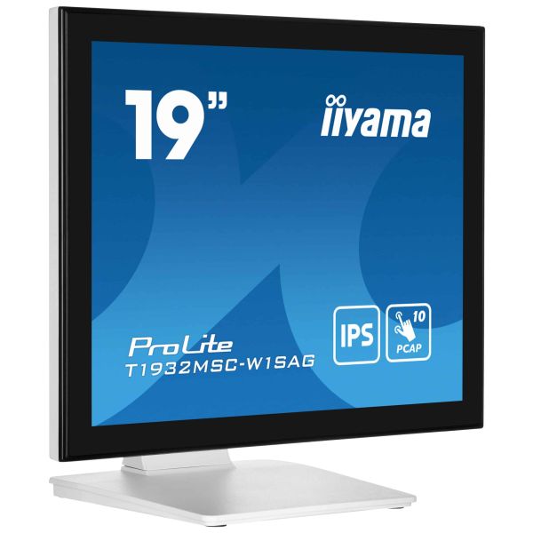 iiyama ProLite T1932MSC-W1SAG computer monitor 48,3 cm (19") 1280 x 1024 Pixels Full HD LED Touchscreen Tafelblad Wit (T1932MSC-W1SAG) iiyama ProLite T1932MSC-W1SAG computer monitor 48,3 cm (19") 1280 x 1024 Pixels Full HD LED Touchscreen Tafelblad Wit (T1932MSC-W1SAG)