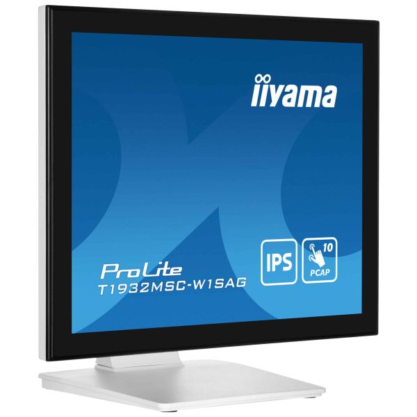 iiyama ProLite T1932MSC-W1SAG computer monitor 48,3 cm (19") 1280 x 1024 Pixels Full HD LED Touchscreen Tafelblad Wit (T1932MSC-W1SAG)