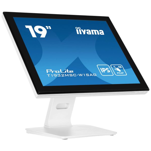 iiyama ProLite T1932MSC-W1SAG computer monitor 48,3 cm (19") 1280 x 1024 Pixels Full HD LED Touchscreen Tafelblad Wit (T1932MSC-W1SAG)