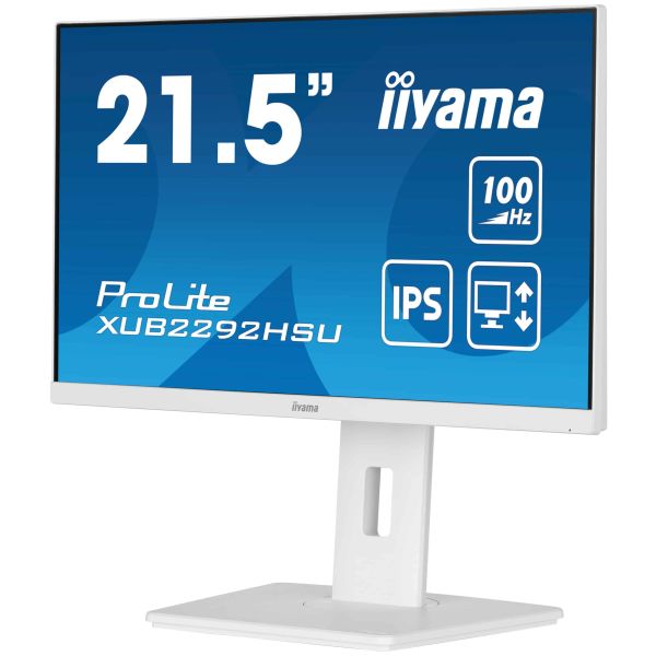 iiyama ProLite XUB2292HSU-W6 computer monitor 54,6 cm (21.5") 1920 x 1080 Pixels Full HD LED Wit (XUB2292HSU-W6)