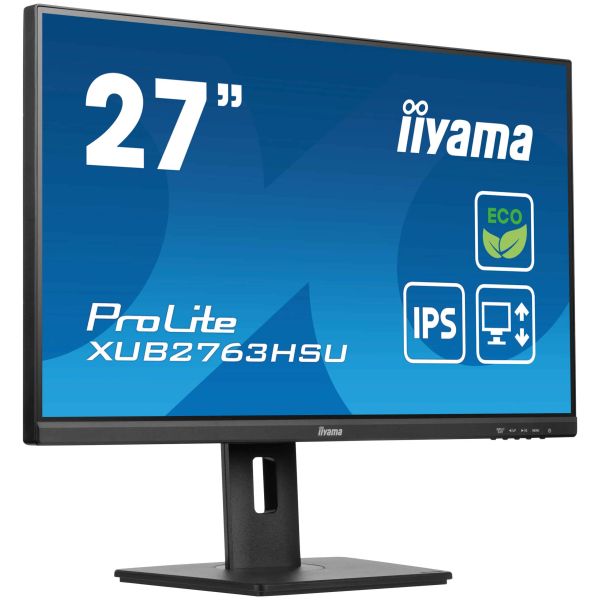 iiyama ProLite XUB2763HSU-B1 computer monitor 68,6 cm (27") 1920 x 1080 Pixels Full HD LED Zwart (XUB2763HSU-B1)
