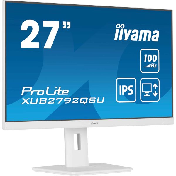 iiyama ProLite XUB2792QSU-W6 computer monitor 68,6 cm (27") 2560 x 1440 Pixels Quad HD LED Wit (XUB2792QSU-W6)