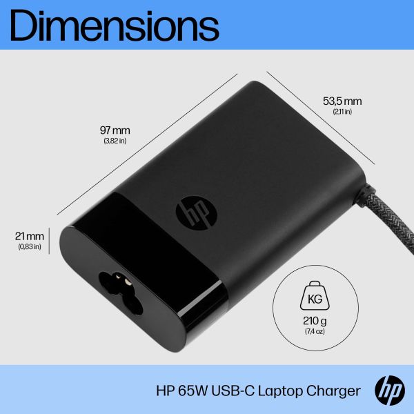 HP USB-C 65W-laptoplader (671R3AA)