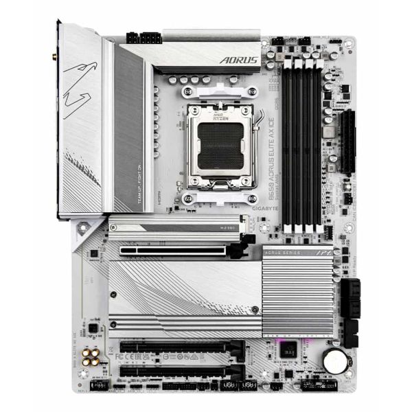 GIGABYTE B650 AORUS ELITE AX ICE moederbord AMD B650 Socket AM5 ATX (B650 AORUS ELITE AX ICE)