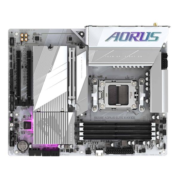 GIGABYTE B650E AORUS ELITE X AX ICE AMD B650 Socket AM5 ATX (B650E AORUS ELITE X ICE)