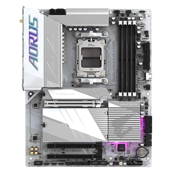 Gigabyte B650E AORUS ELITE X AX ICE moederbord AMD B650 Socket AM5 ATX (B650E AORUS ELITE X ICE)
