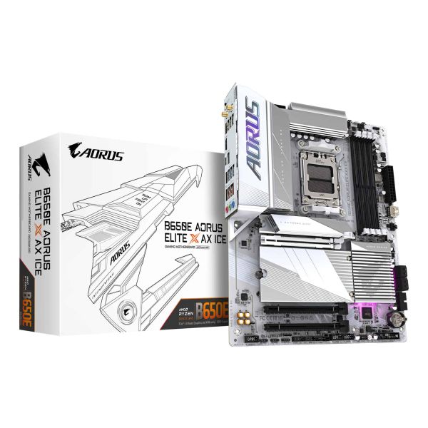 GIGABYTE B650E AORUS ELITE X AX ICE AMD B650 Socket AM5 ATX (B650E AORUS ELITE X ICE)