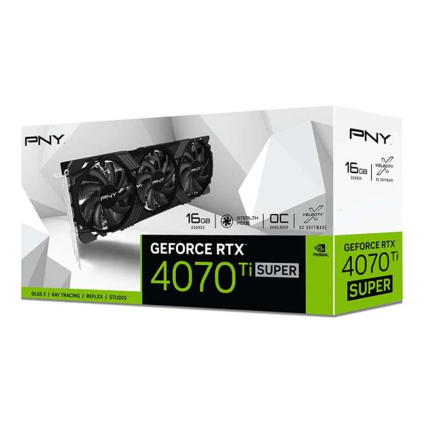 PNY GeForce RTX™ 4070 Ti Super 16GB OC LED TF NVIDIA GeForce RTX 4070 Ti SUPER GDDR6X (VCG4070TS16TFXPB1-O)