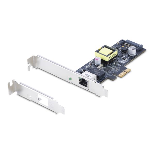 StarTech.com 1-Port 2.5Gbps NBASE-T PoE PCIe Netwerkkaart, Intel I225-V, 802.3af/at PoE+ Multi-Gigabit NIC, PCI Express Server LAN Kaart, SATA Powered Desktop Ethernet Interface, Windows, Linux, VMware ESXI Ondersteuning (PR12GIP-NETWORK-CARD)