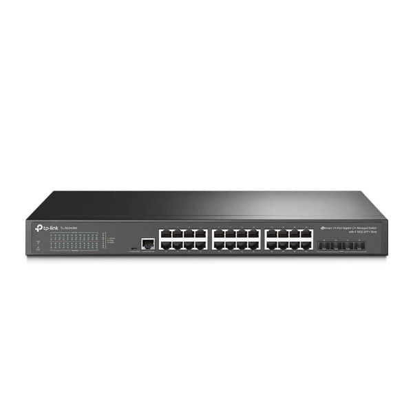 TP-Link TL-SG3428X netwerk-switch Managed L2+/L3 Gigabit Ethernet (10/100/1000) 1U Zwart (SG3428X) TP-Link TL-SG3428X netwerk-switch Managed L2+/L3 Gigabit Ethernet (10/100/1000) 1U Zwart (SG3428X)