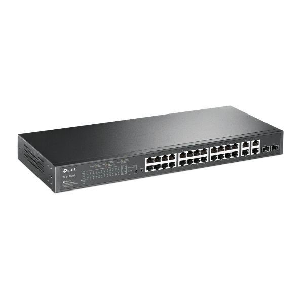 TP-Link T1500-28PCT Managed L2 Fast Ethernet (10/100) Power over Ethernet (PoE) 1U Zwart (SL2428P)