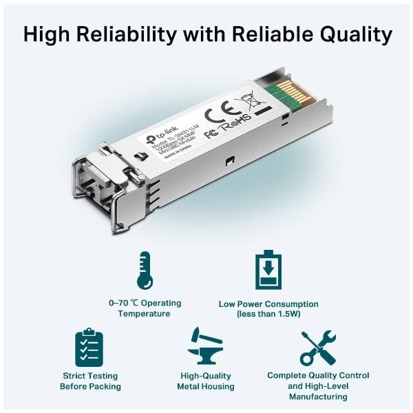 TP-Link TL-SM311LM netwerk transceiver module Vezel-optiek 1250 Mbit/s mini-GBIC/SFP 850 nm (SM311LM)