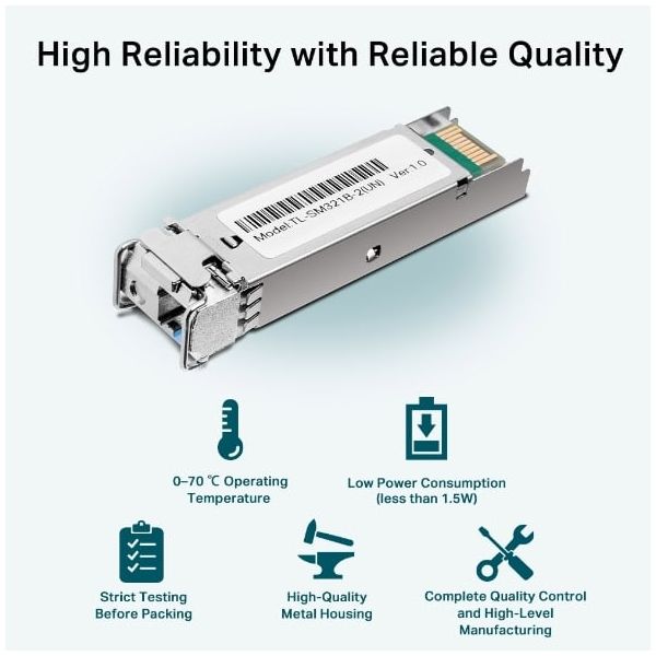 TP-Link TL-SM321B netwerk transceiver module Vezel-optiek 1250 Mbit/s SFP (SM321B-2)