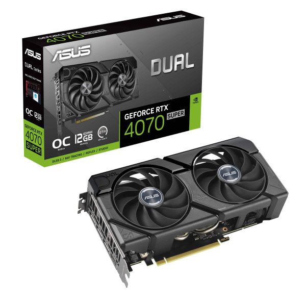 ASUS Dual -RTX4070S-O12G-EVO NVIDIA GeForce RTX 4070 SUPER 12 GB GDDR6X (90YV0KC0-M0NA00)