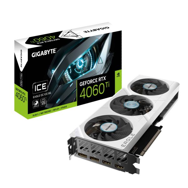 Gigabyte EAGLE GeForce RTX 4060 Ti OC ICE NVIDIA 8 GB GDDR6 (GV-N406TEAGLEOC ICE-8GD)