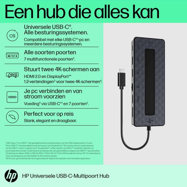 HP Universal USB-C Multiport Hub (50H98AA)
