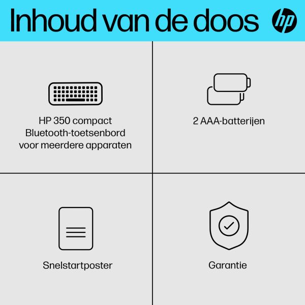 HP 350 Compact Multi-Device Bluetooth Keyboard (692S8AA#ABB)