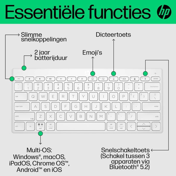HP 350 Compact Multi-Device Bluetooth Keyboard (692T0AA#ABB)