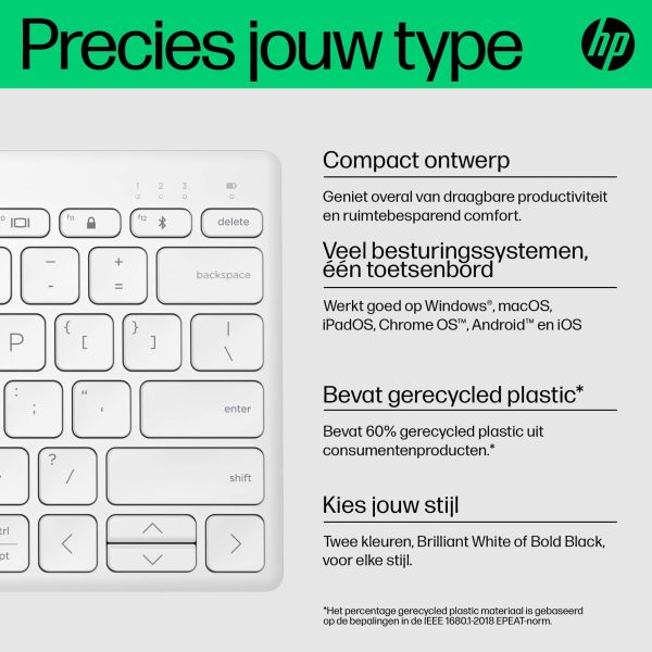 HP 350 Compact Multi-Device Bluetooth Keyboard (692T0AA#ABB)