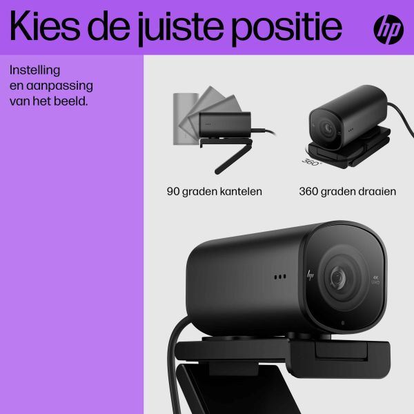HP 965 4K webcam voor streaming (695J5AA)