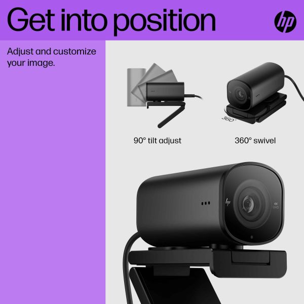 HP 965 4K webcam voor streaming (695J5AA#ABB)