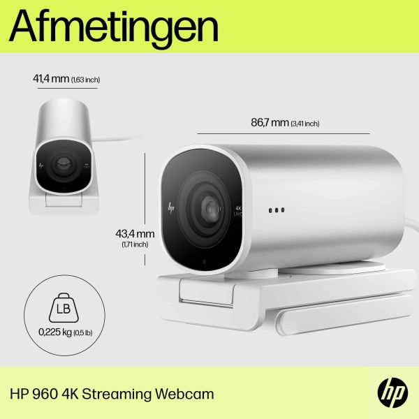 HP 960 4K Streaming Webcam (695J6AA#ABB)