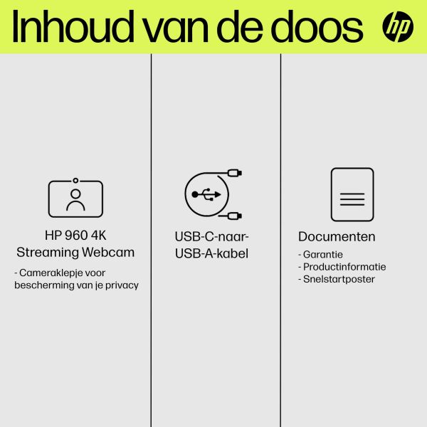 HP 960 4K Streaming Webcam (695J6AA#ABB)